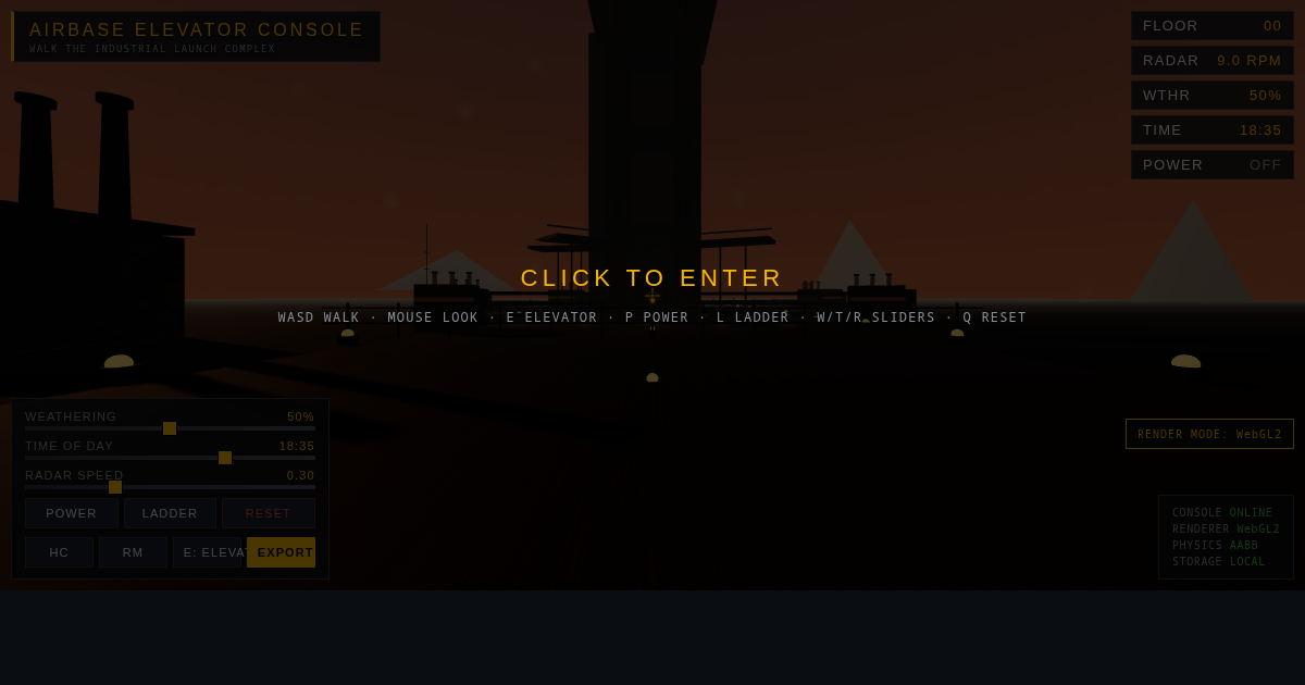 Airbase Elevator Console — Walk the Industrial Launch Complex preview