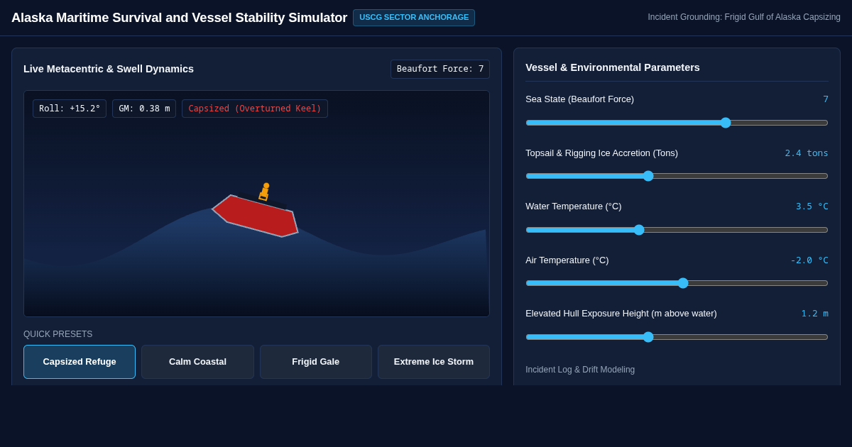 Alaska Maritime Survival and Vessel Stability Simulator preview