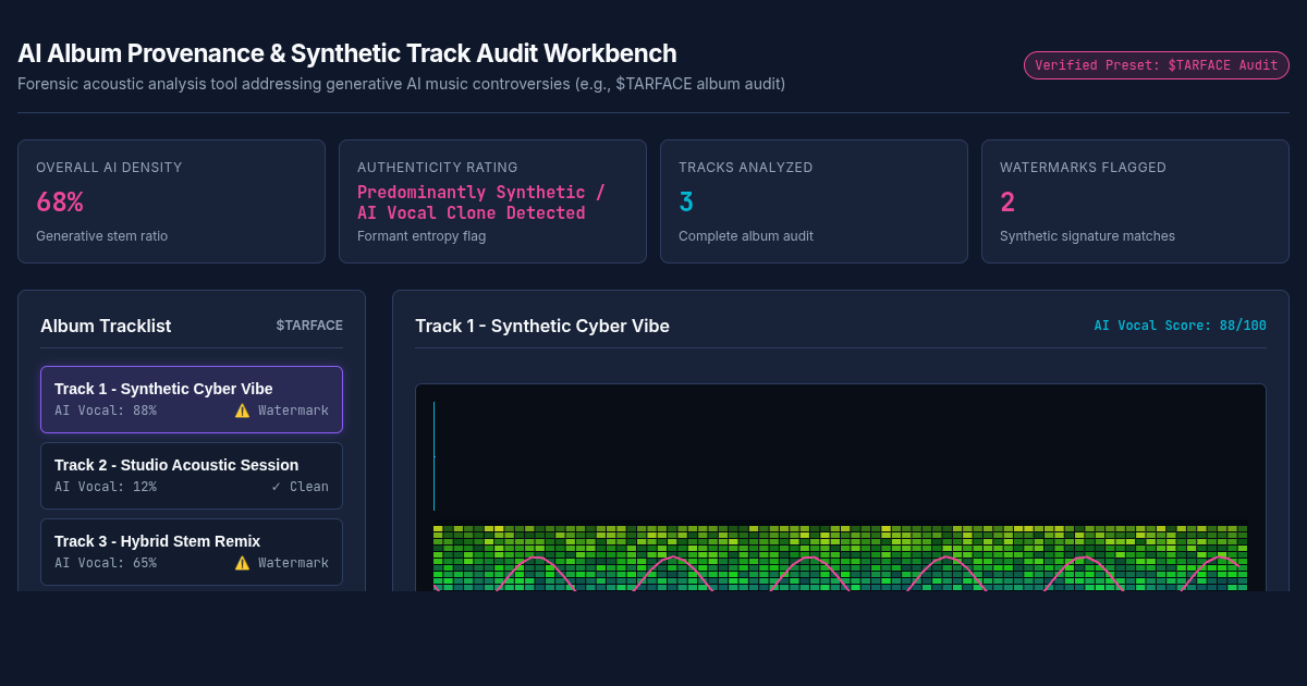 AI Album Provenance & Synthetic Track Audit Workbench preview