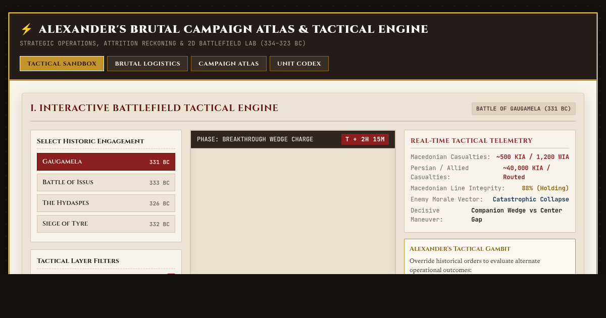 Alexander's Brutal Campaign Atlas & Tactical Engine preview