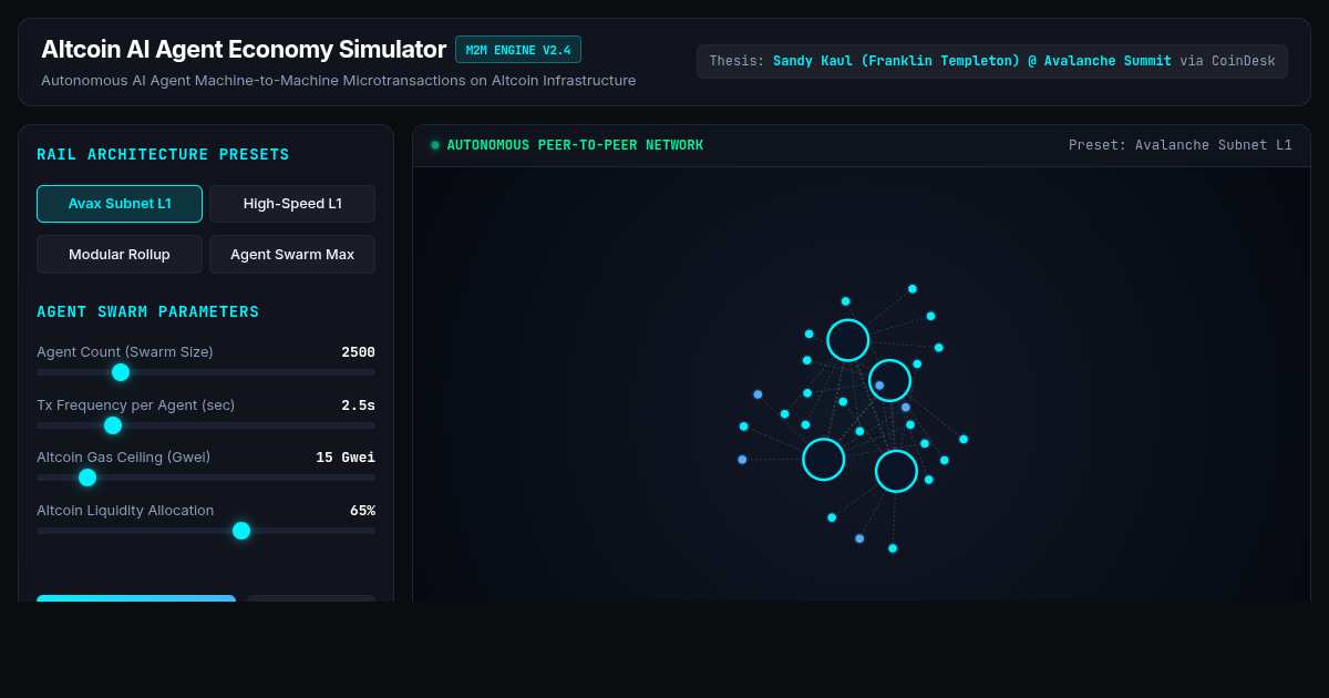 Altcoin AI Agent Economy Simulator preview