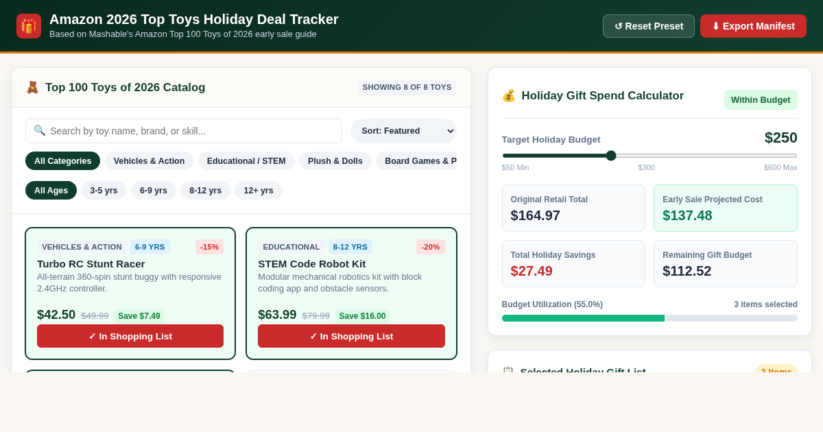 Amazon 2026 Top Toys Holiday Deal Tracker & Budget Planner preview