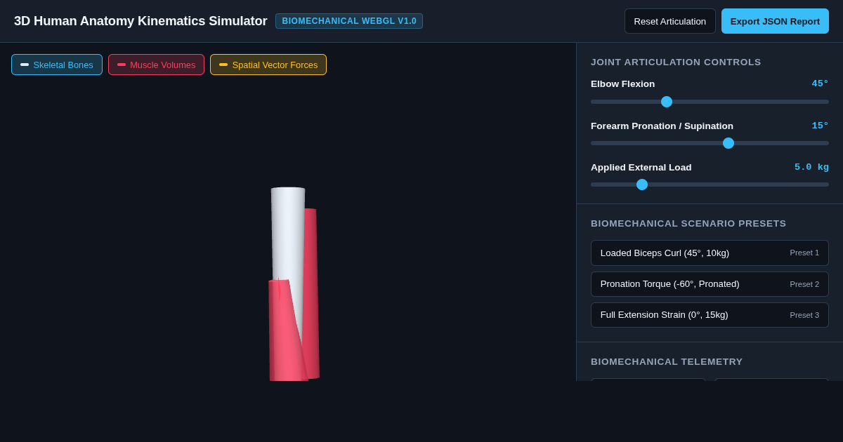 3D Human Anatomy Kinematics Simulator preview