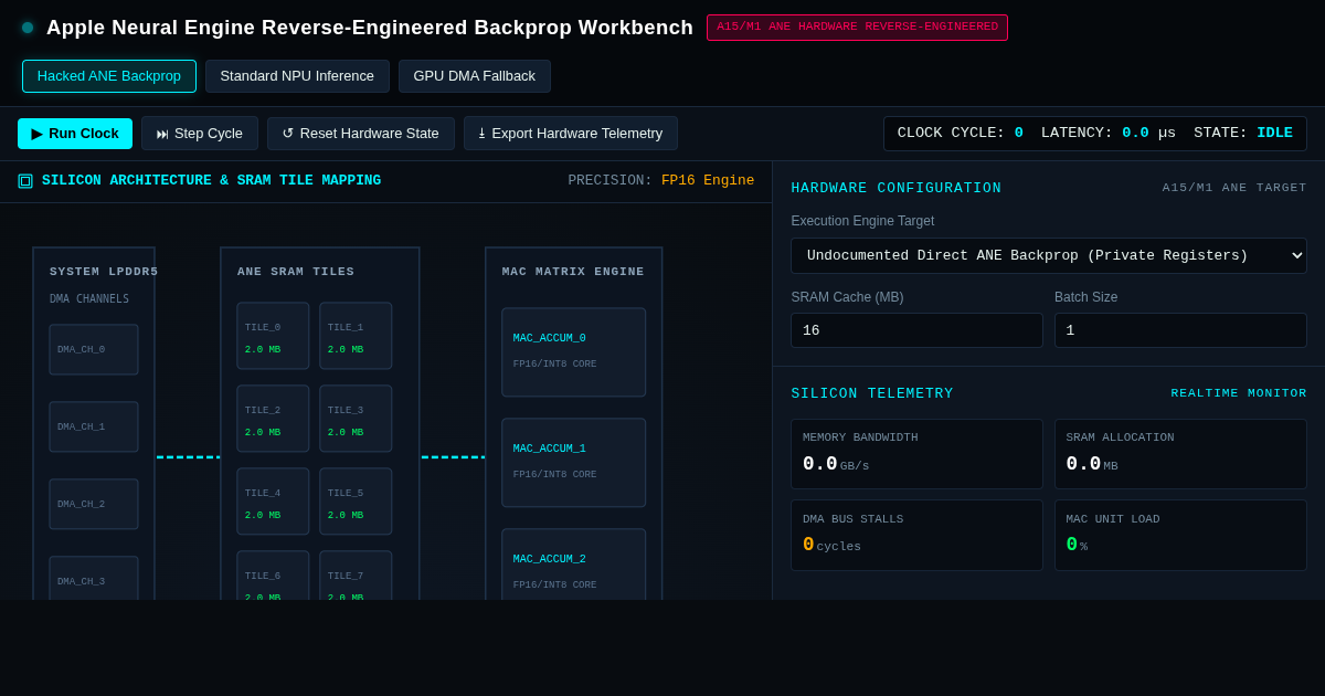 Apple Neural Engine Reverse-Engineered Backpropagation Simulator preview