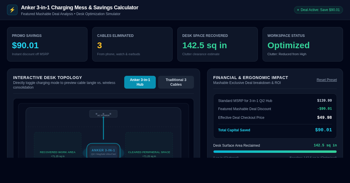 Anker 3-in-1 Charging Cable Mess & Savings Calculator preview