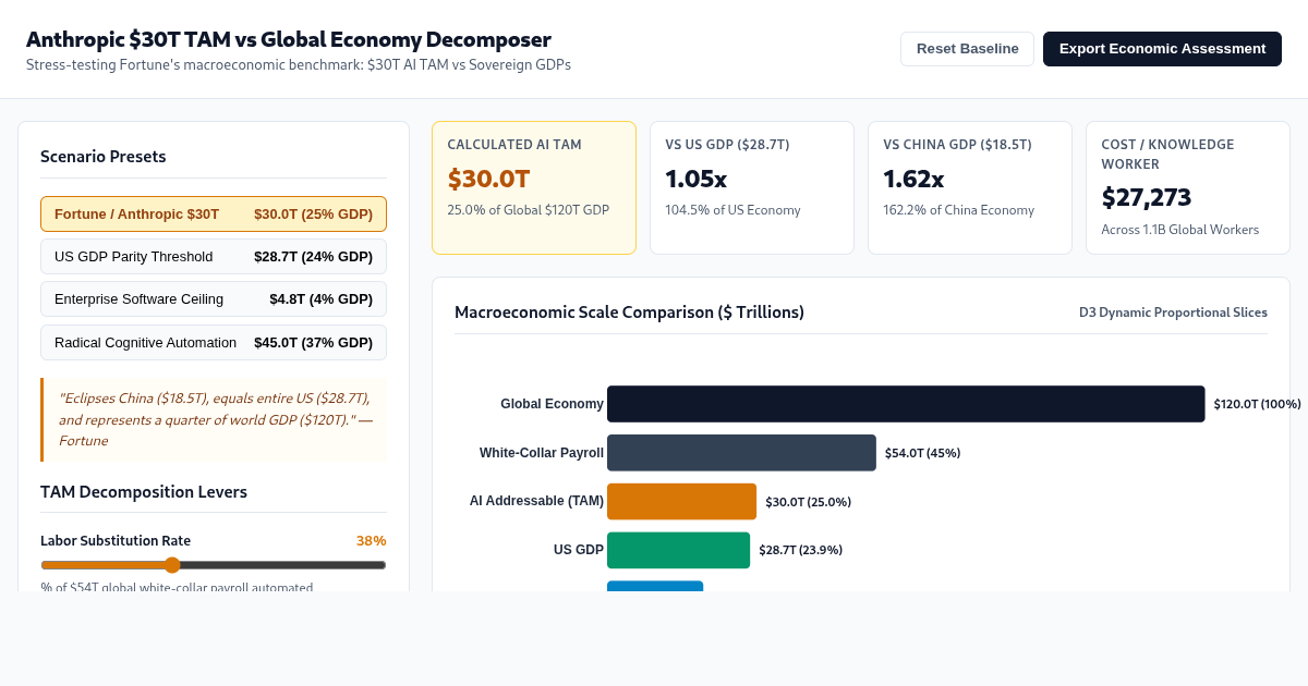 Anthropic $30T TAM vs Global Economy Decomposer preview