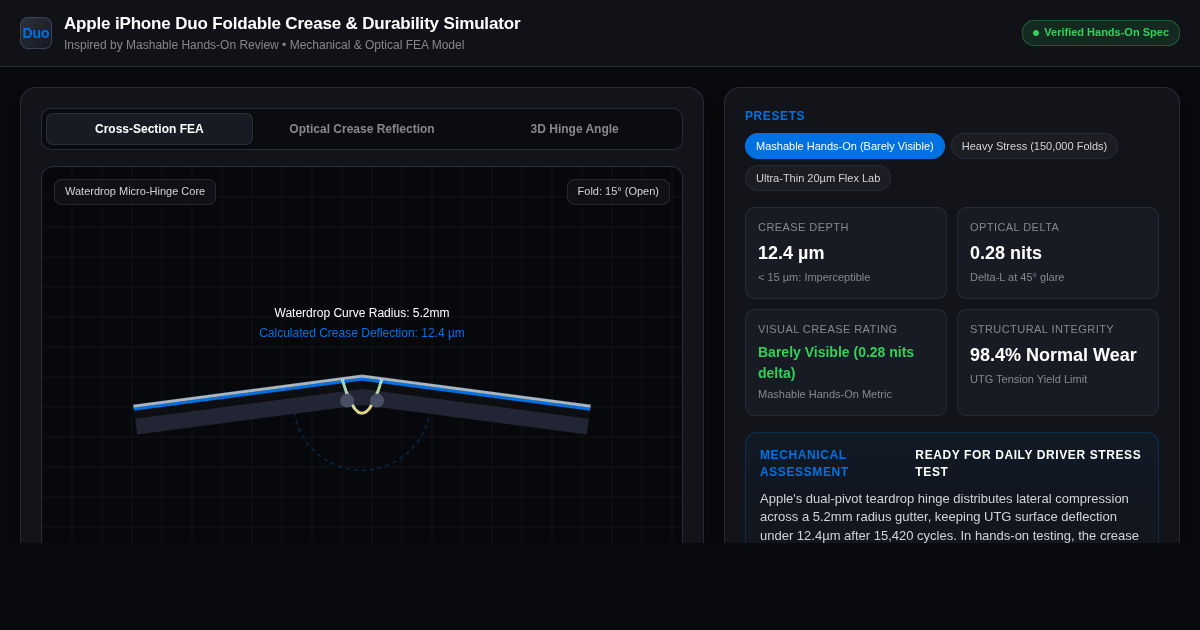 Apple iPhone Duo Foldable Crease & Durability Simulator preview