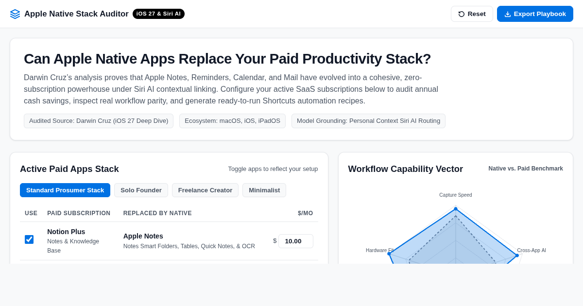 Apple Native Productivity Stack Auditor & Migration Engine preview