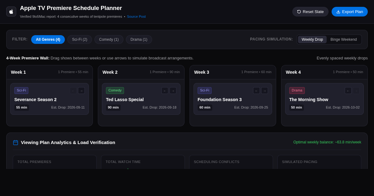 Apple TV Premiere Schedule Planner preview