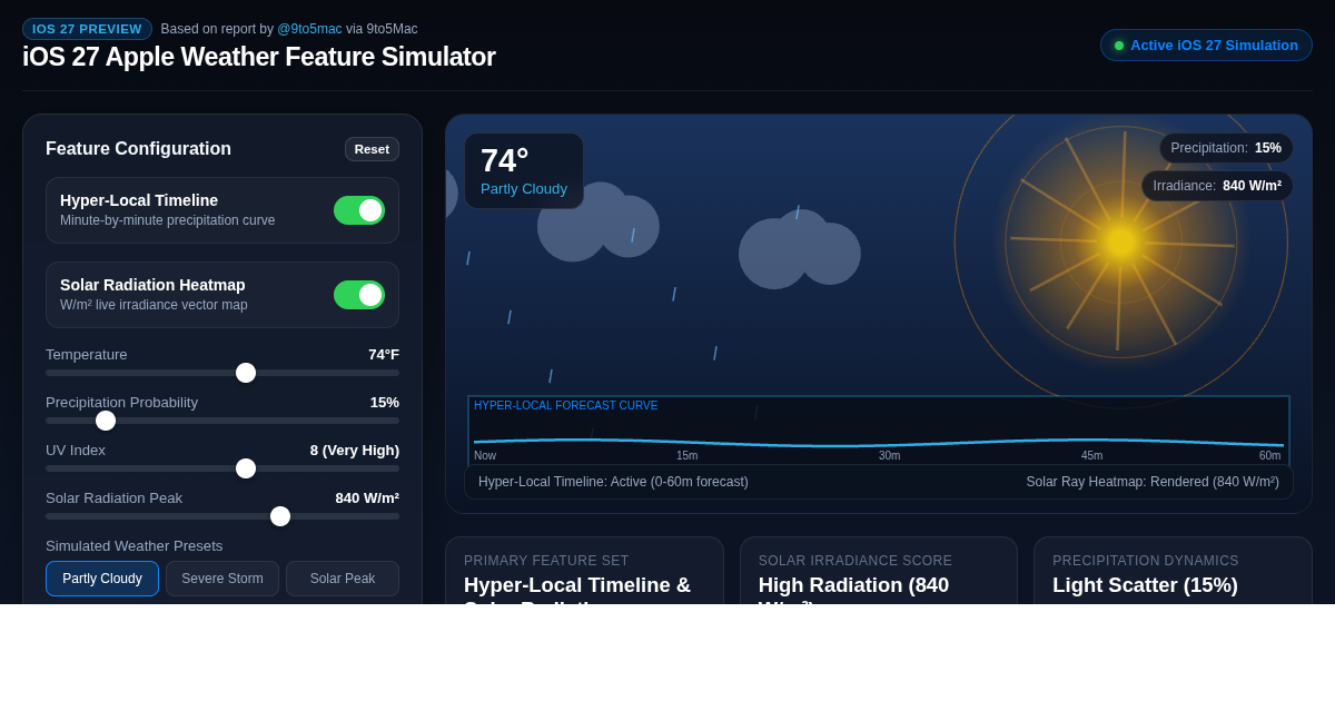 iOS 27 Apple Weather Feature Simulator & Layout Sandbox preview