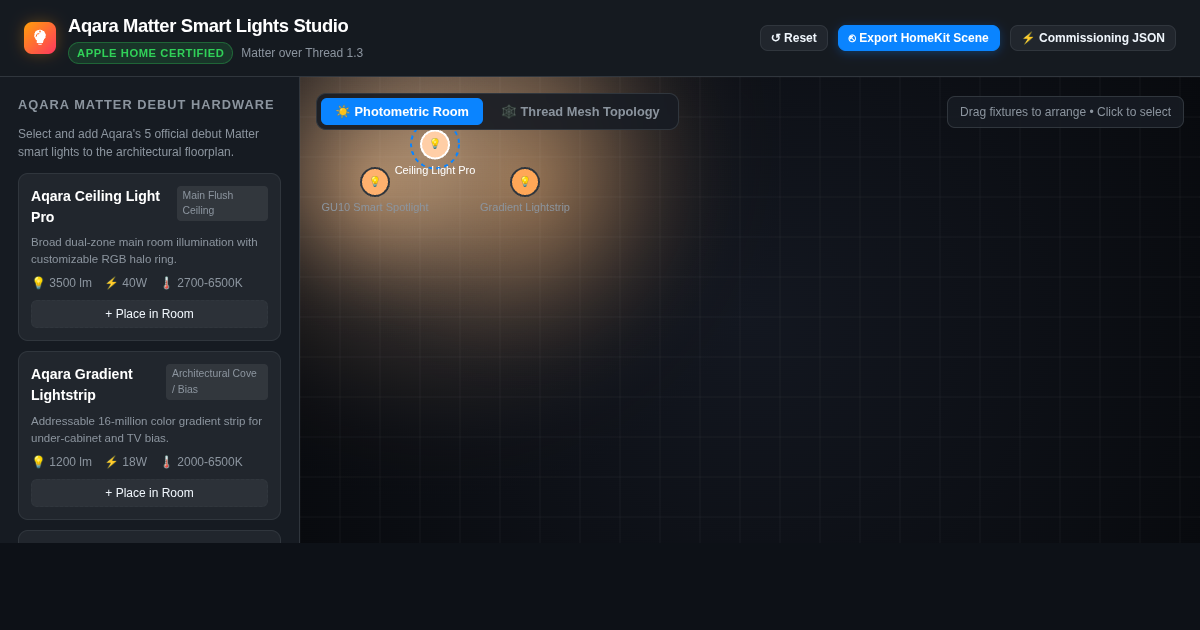 Aqara Matter Smart Lights Apple Home Studio preview