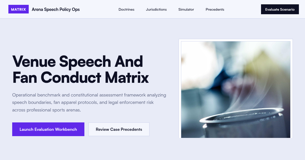 WNBA & Pro Sports Venue Speech & Fan Conduct Policy Matrix preview