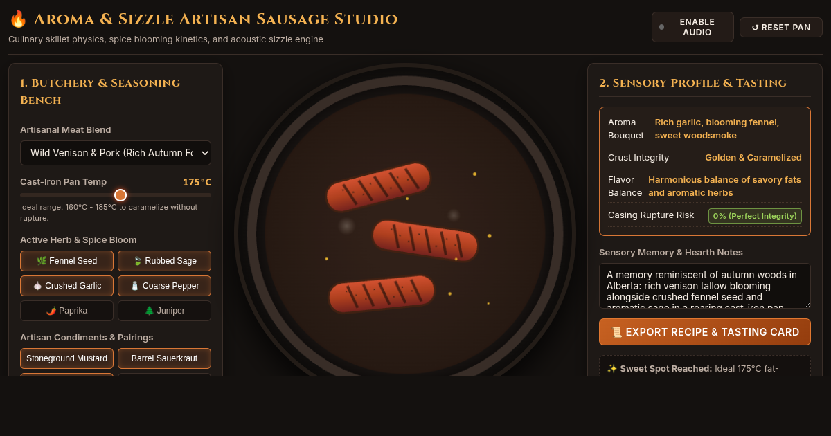 Aroma & Sizzle Artisan Sausage Pan Studio preview