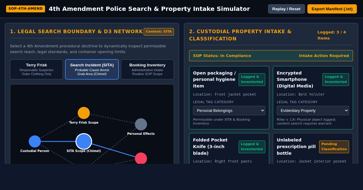 4th Amendment Police Search & Property Intake Simulator preview