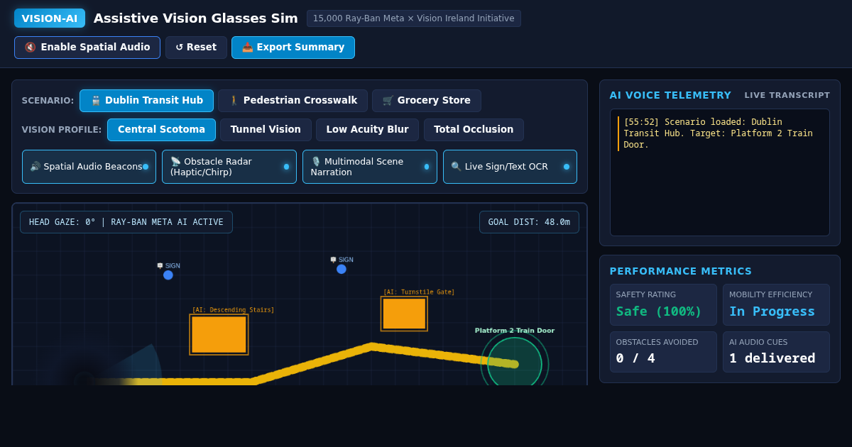 Assistive Vision Glasses Sim | Multimodal AI Audio & Navigation Simulator preview
