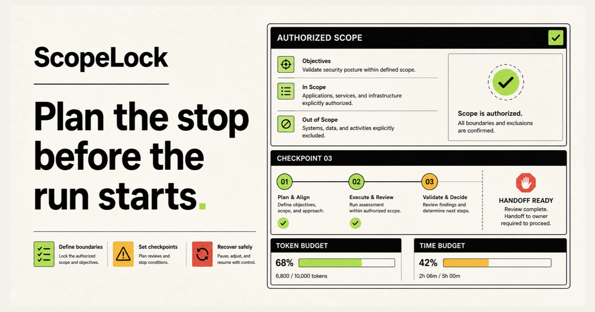 ScopeLock - Authorized security-audit run planner preview