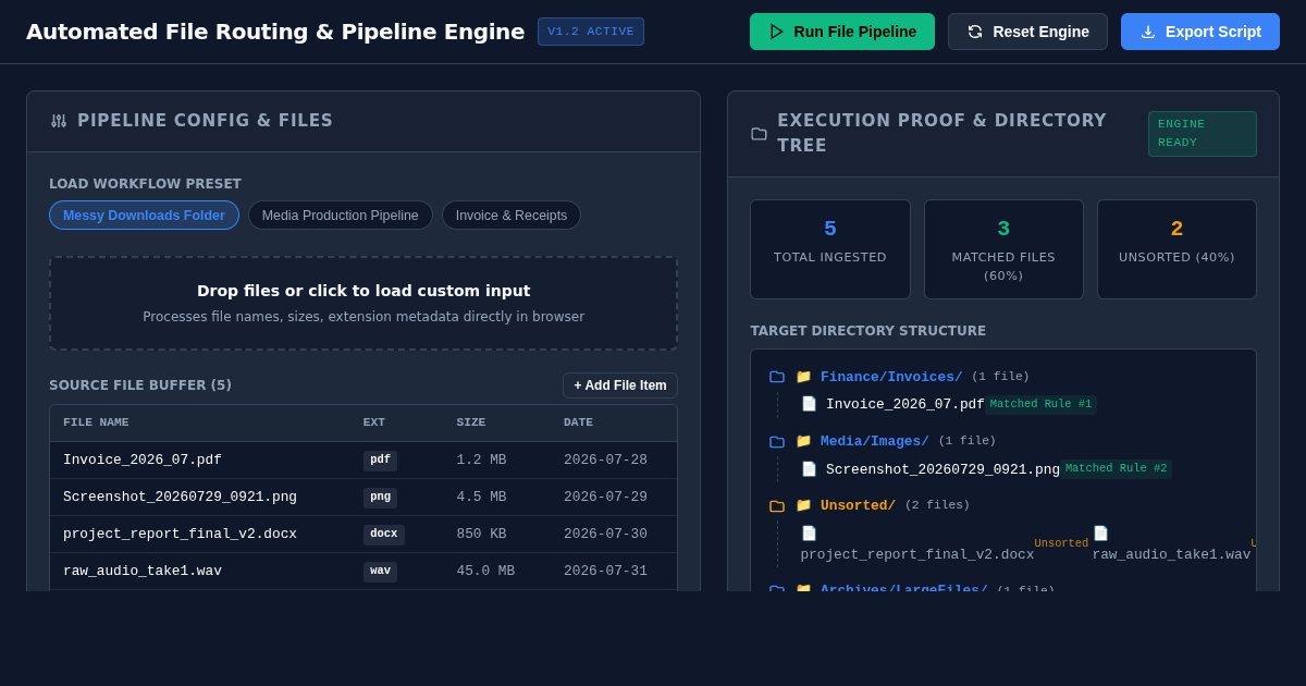 Automated File Routing and Pipeline Rules Engine preview