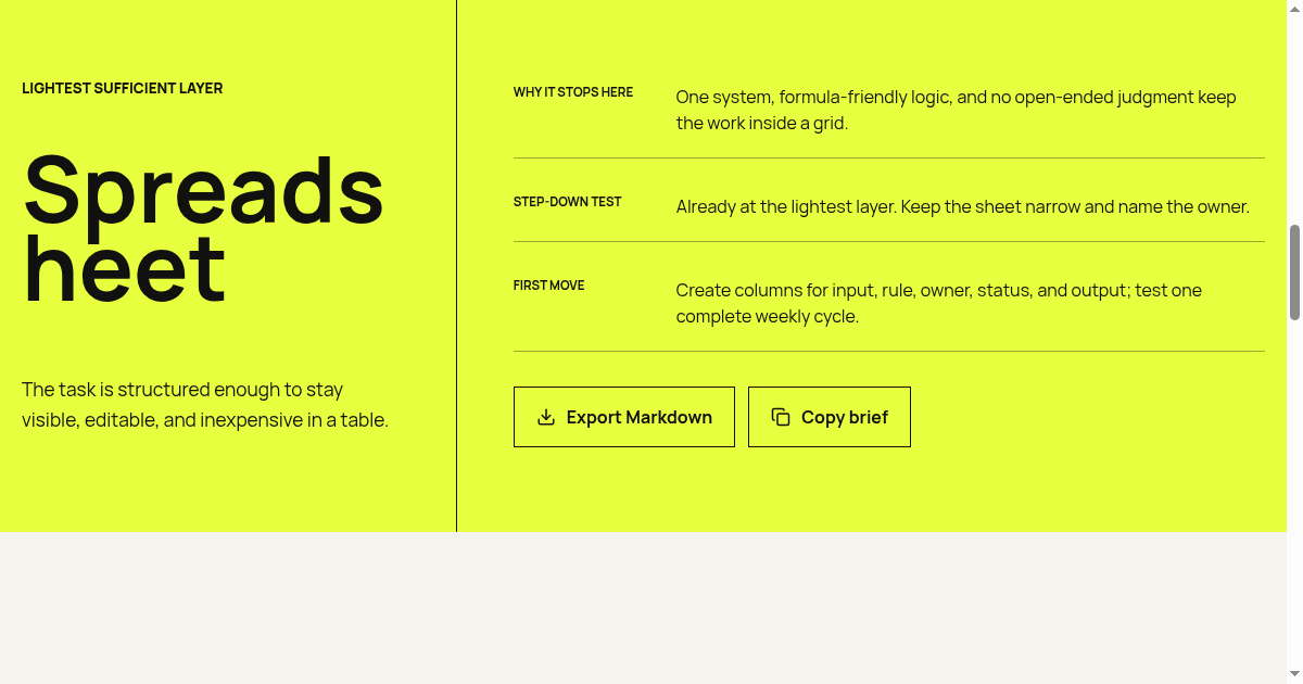 Automation Ladder | Choose the lightest layer preview