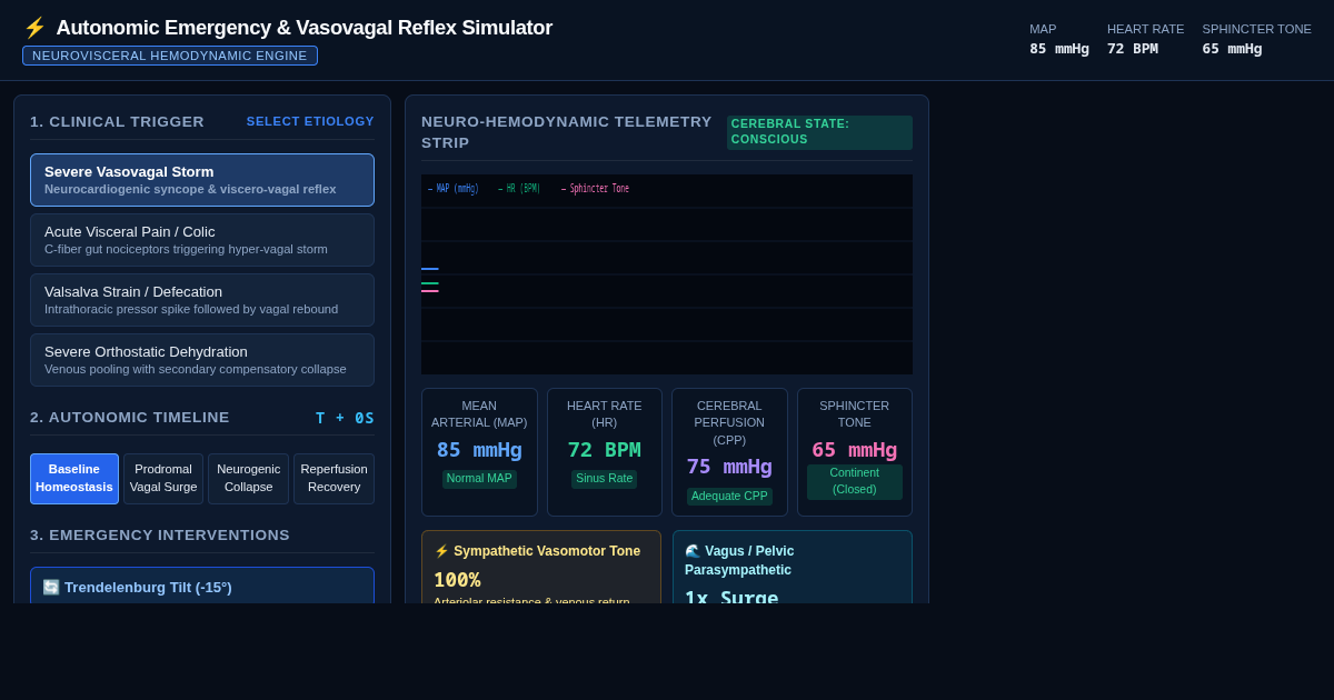 Autonomic Emergency & Vasovagal Reflex Simulator preview
