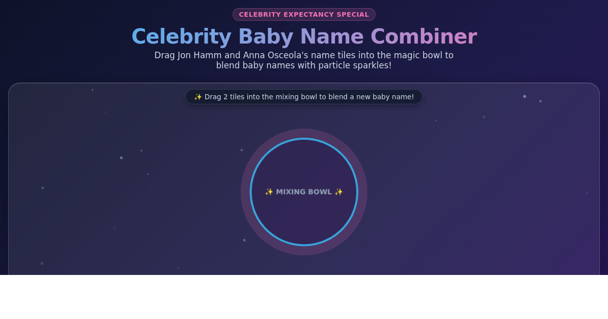 Celebrity Baby Name Combiner preview