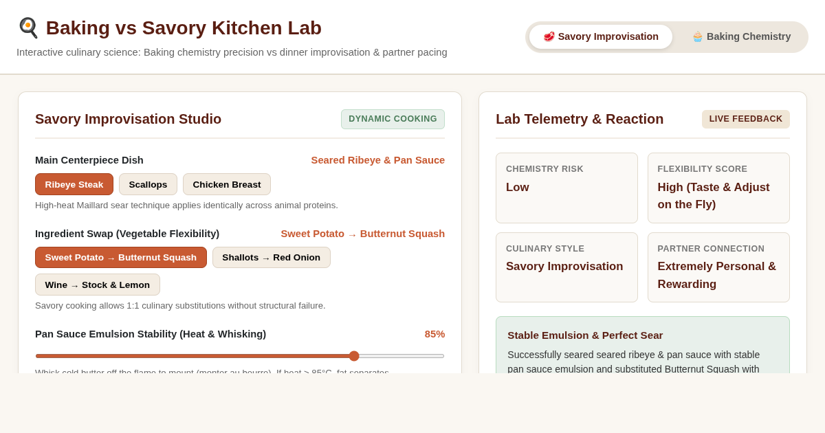 Baking vs Savory Kitchen Lab preview