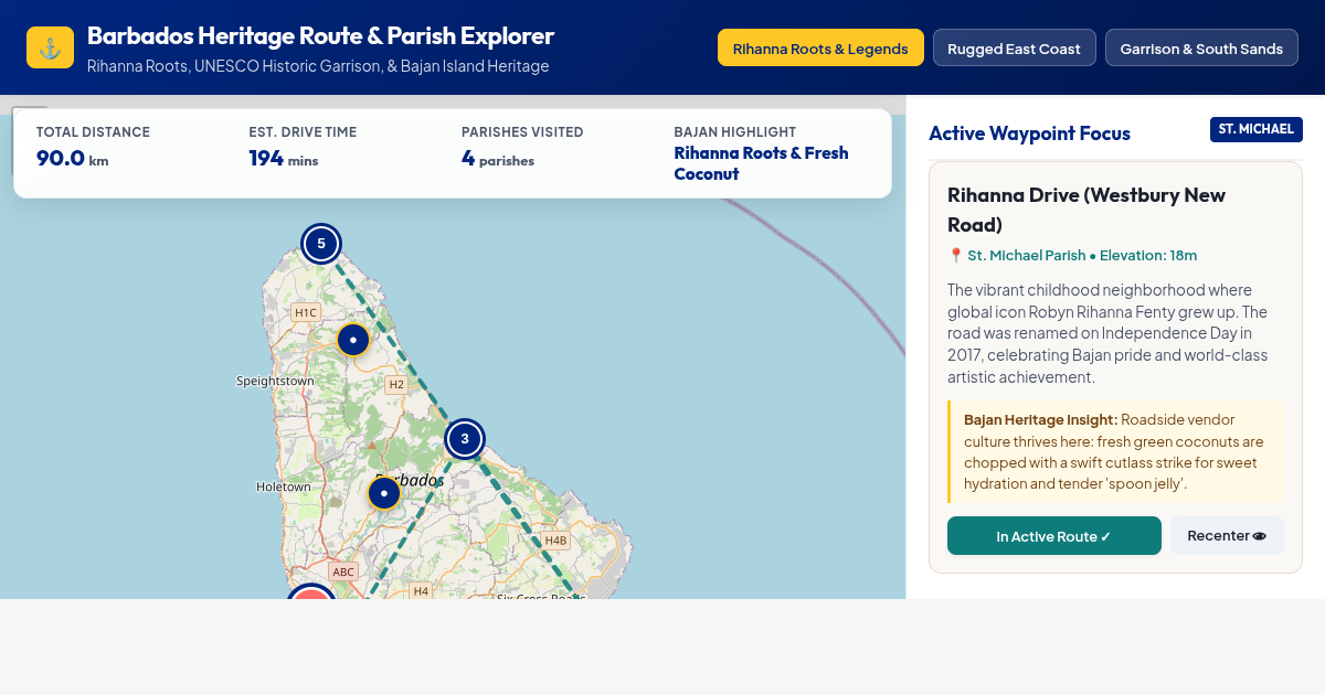 Barbados Heritage Route & Island Waypoint Explorer preview