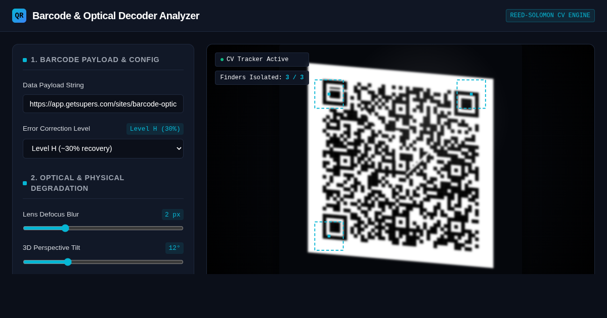 Barcode & QR Optical Degradation & Error-Correction Analyzer preview