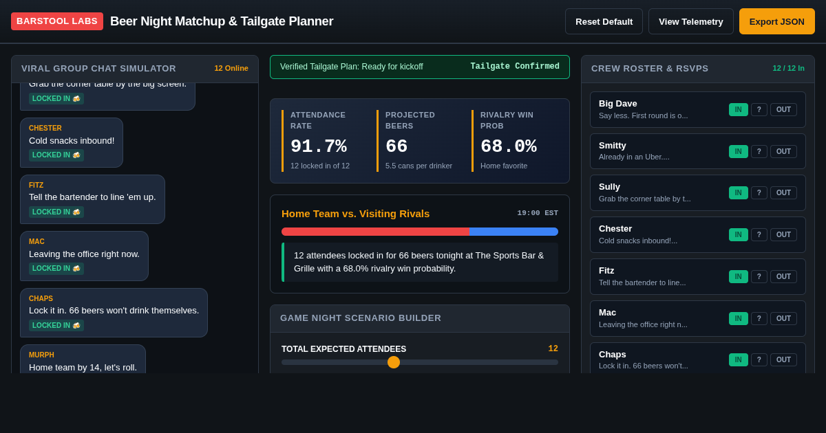 Barstool Sports Group Chat Beer Night Matchup & Tailgate Planner 91 preview