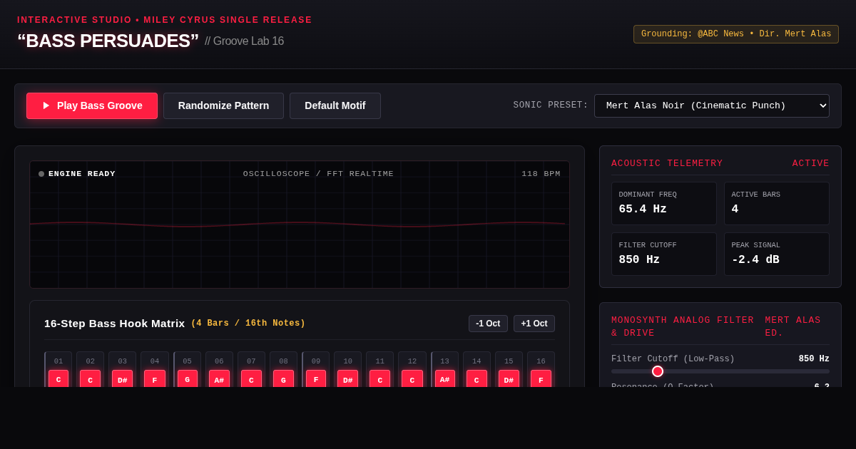 Bass Persuades: Interactive Synth Bass Studio & Groovebox preview