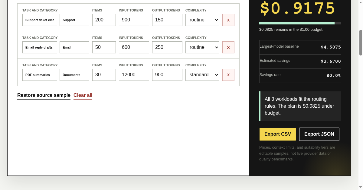 Batch Route Studio | Audit LLM Batch Costs preview