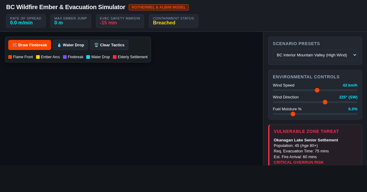 BC Wildfire Ember & Vulnerability Simulator preview
