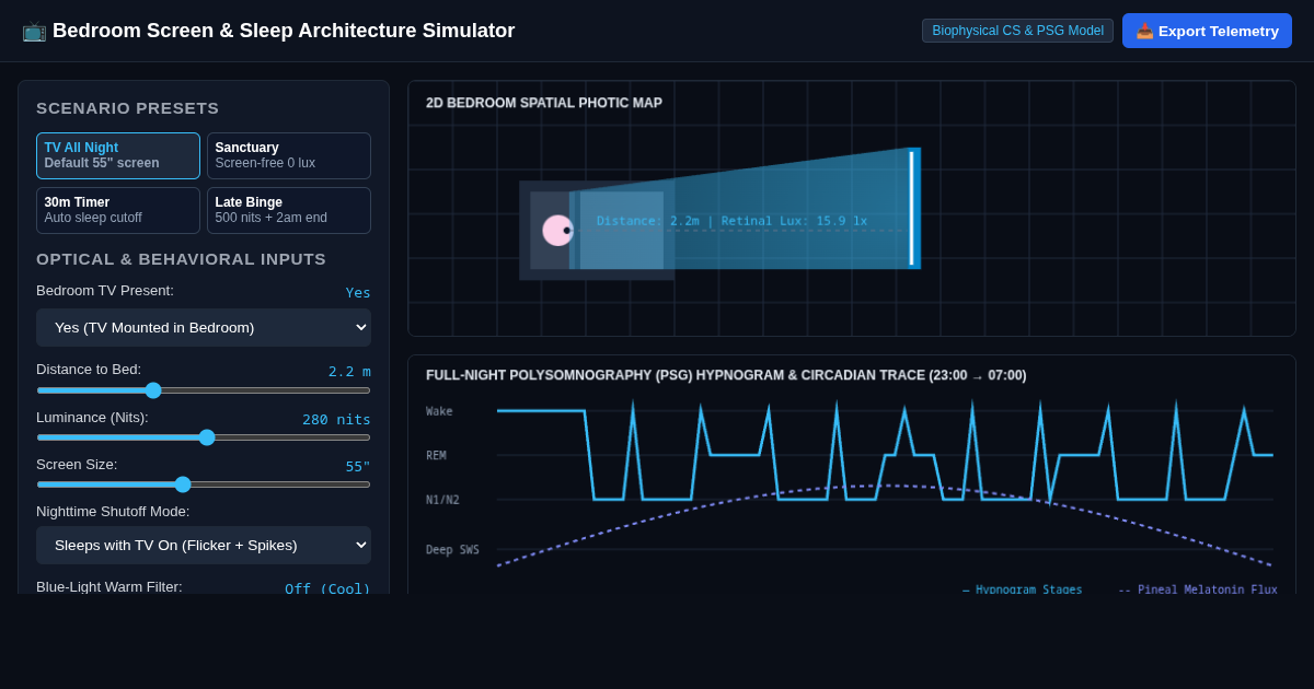 Bedroom Screen & Sleep Architecture Simulator preview