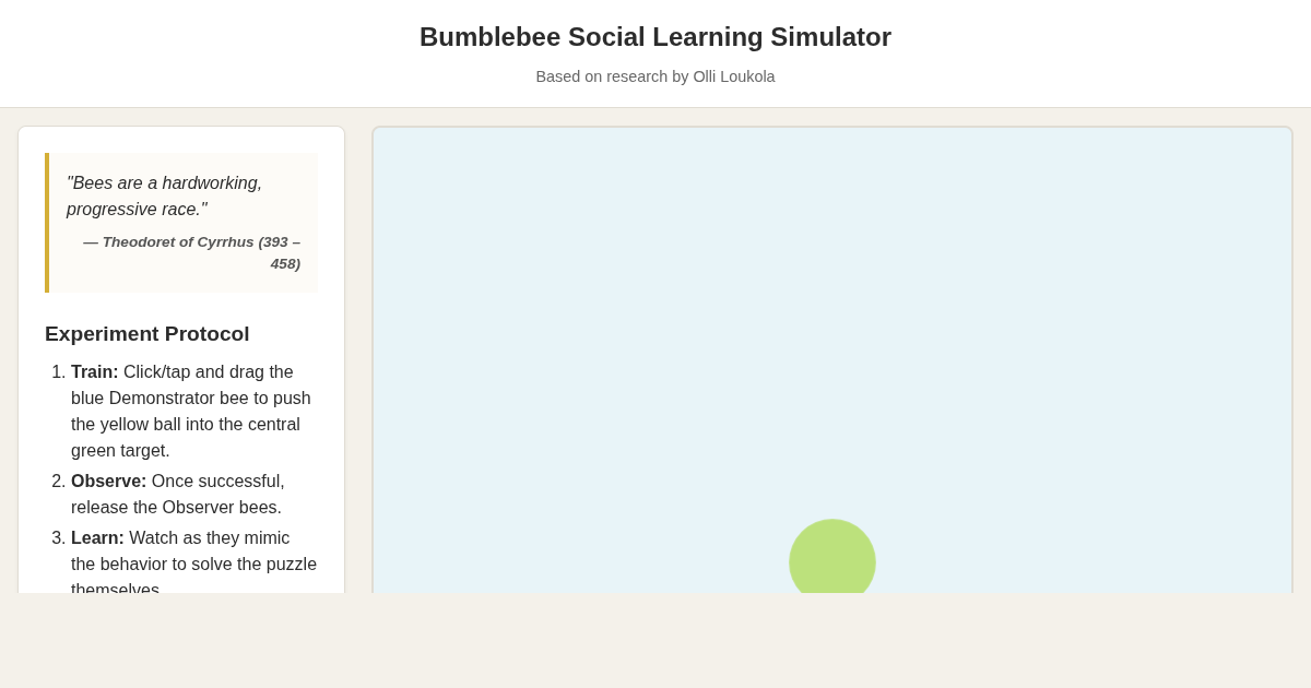 Bumblebee Social Learning Simulator preview