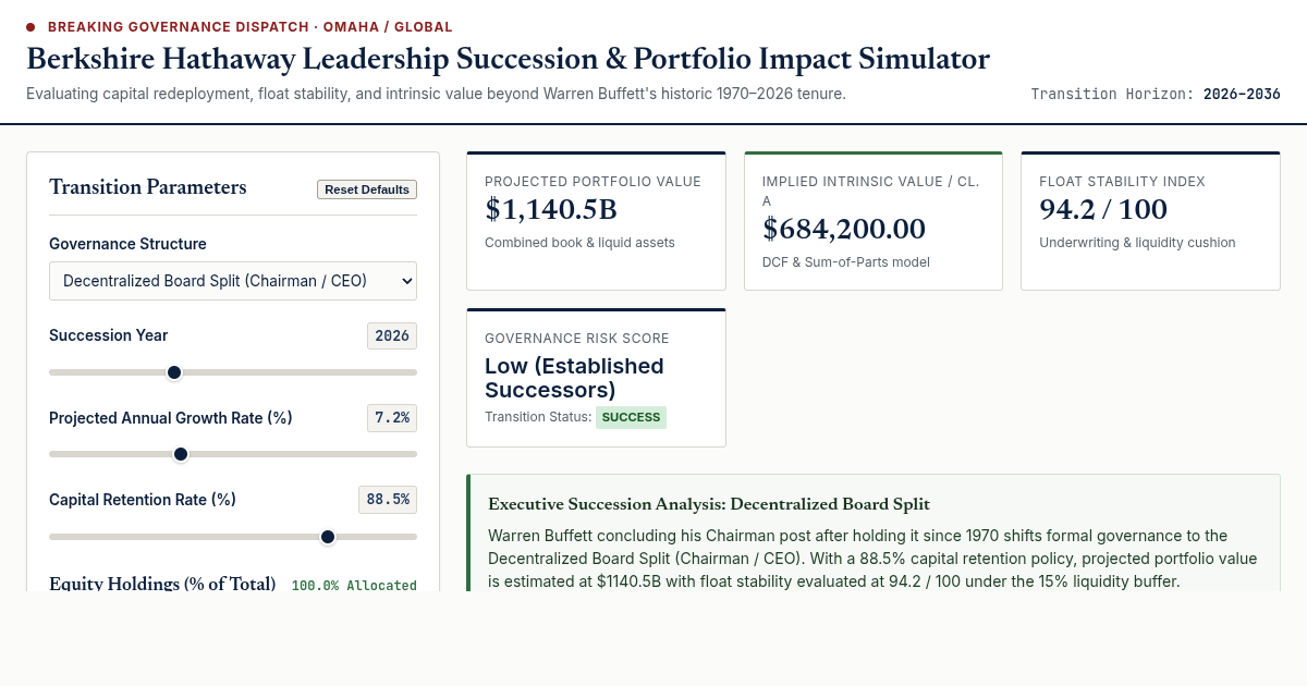 Berkshire Hathaway Leadership Succession & Portfolio Impact Simulator preview