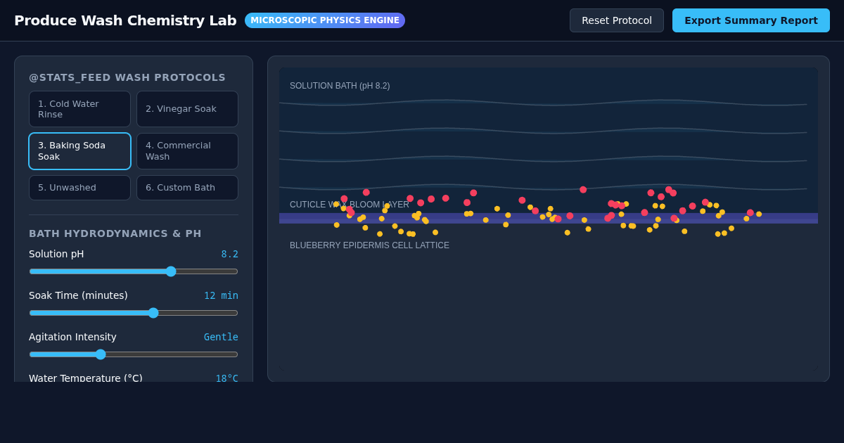 Produce Wash Chemistry Lab | Blueberry Washing Simulation preview