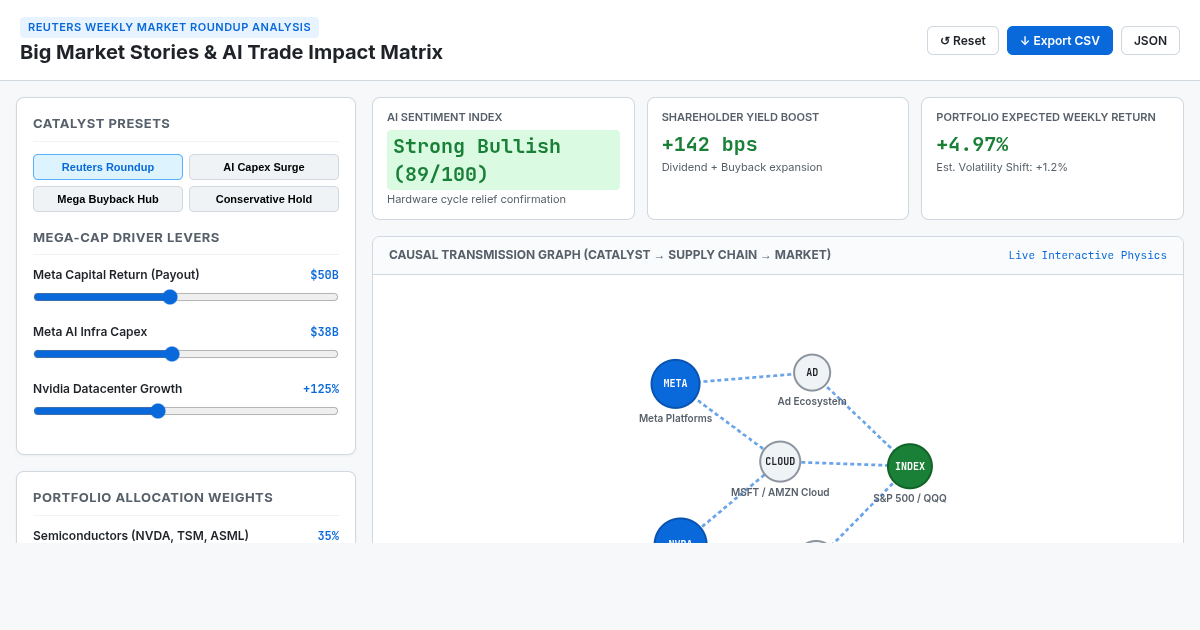 Big Market Stories & AI Trade Impact Matrix | Reuters Market Transmission preview