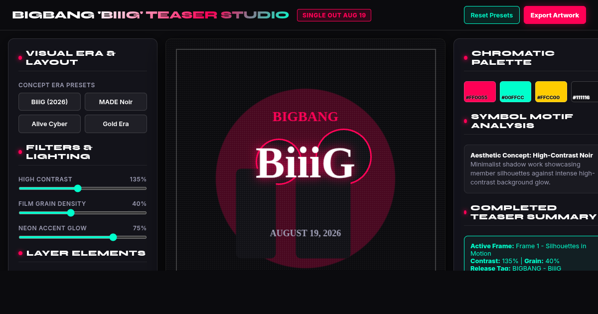 BIGBANG BiiiG Concept Photo Studio & Visual Teaser Sequencer preview