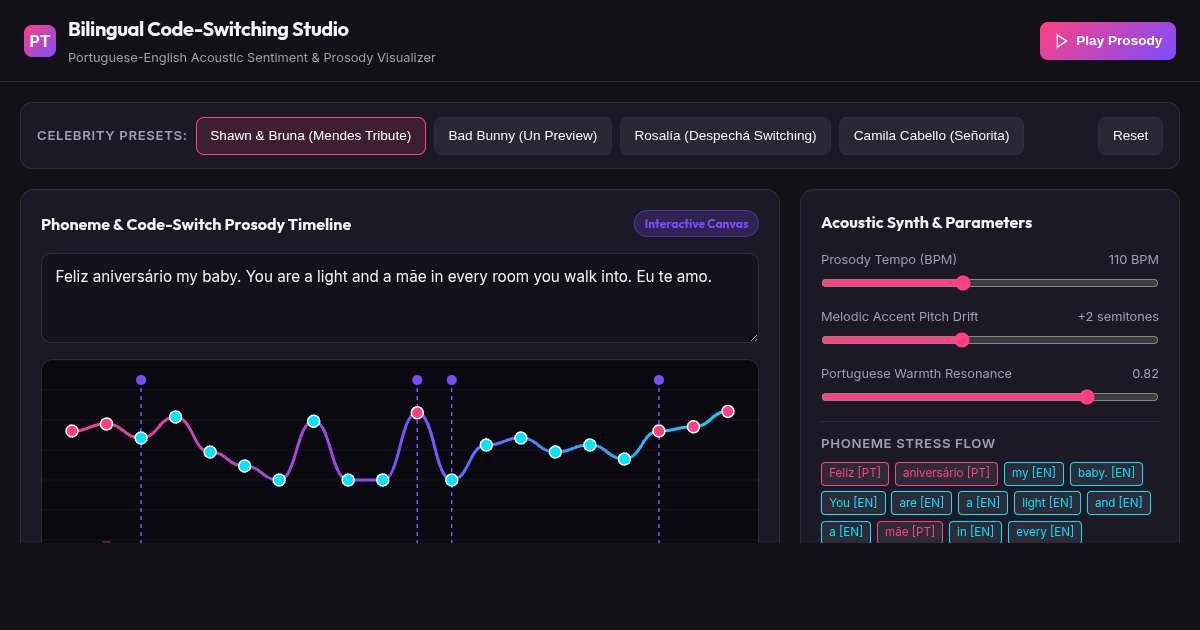 Bilingual Code-Switching & Sentiment Cadence Studio preview