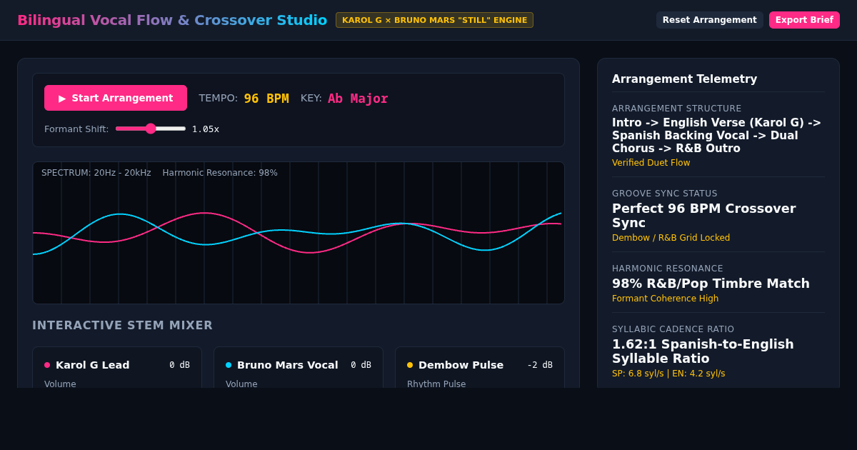 Bilingual Vocal Flow & Crossover Arrangement Studio preview