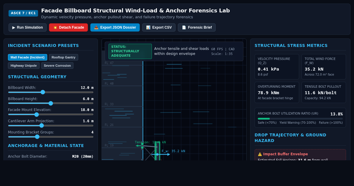 Facade Billboard Structural Wind-Load & Anchor Forensics Lab preview