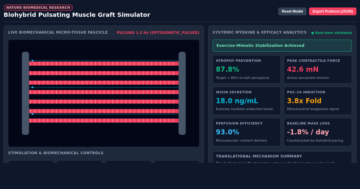 Biohybrid Pulsating Muscle Graft Simulator | Nature Research Model preview