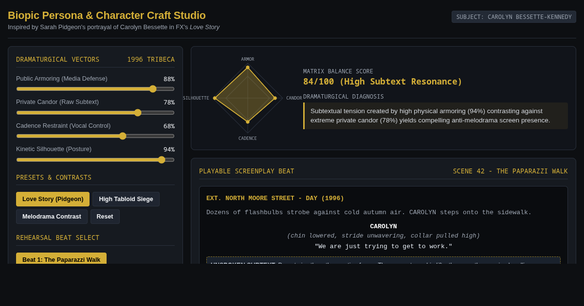 Biopic Persona & Character Craft Studio preview