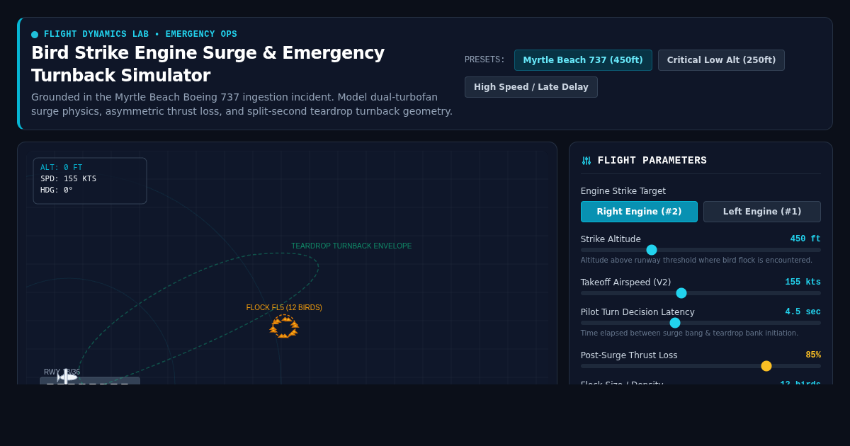 Bird Strike Engine Surge & Emergency Turnback Simulator preview