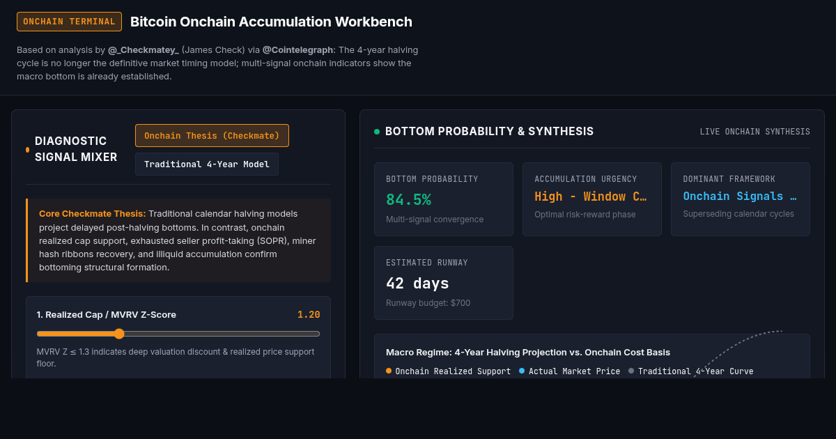 Bitcoin Onchain Accumulation Workbench preview