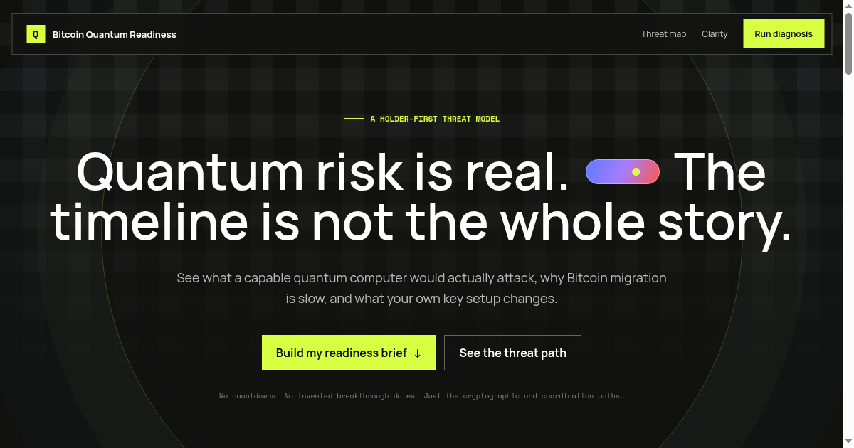 Bitcoin Quantum Readiness Lab preview