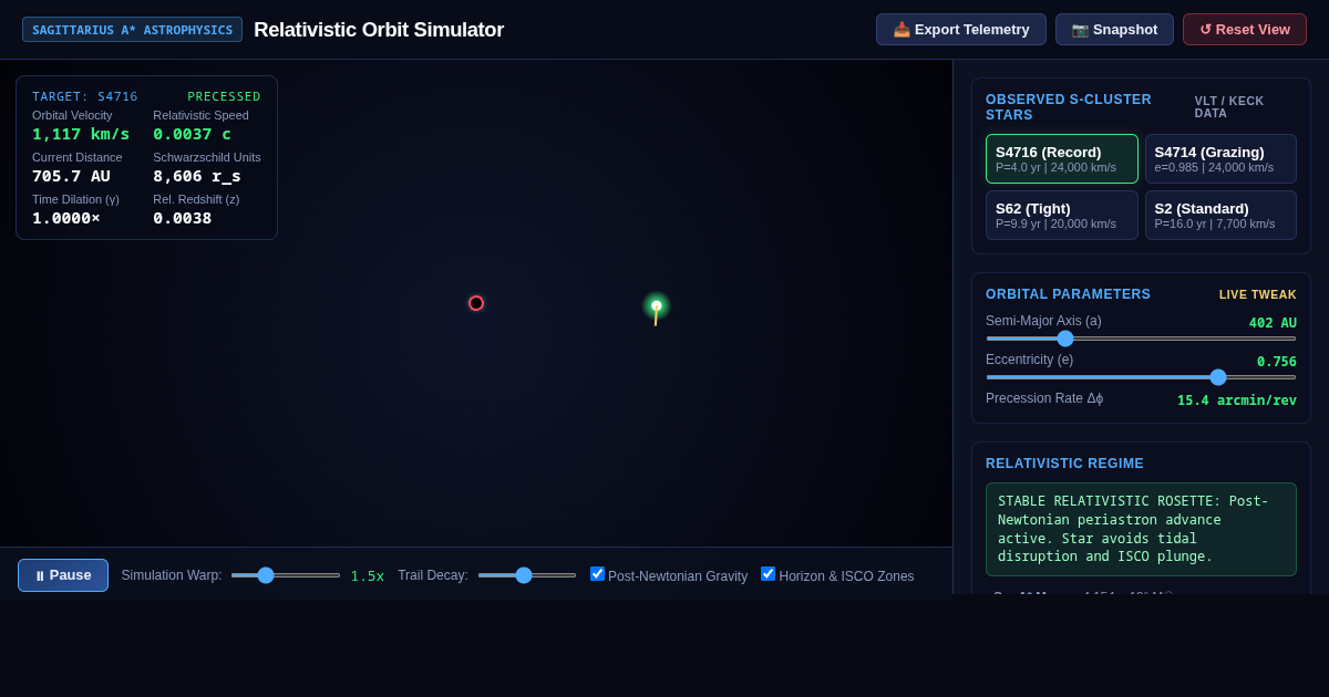 Sgr A* Relativistic Orbit Simulator | Extreme S-Star Mechanics preview