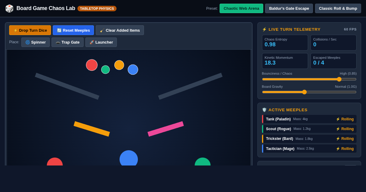 Board Game Chaos Lab: Tabletop Mechanics & Collision Simulator preview