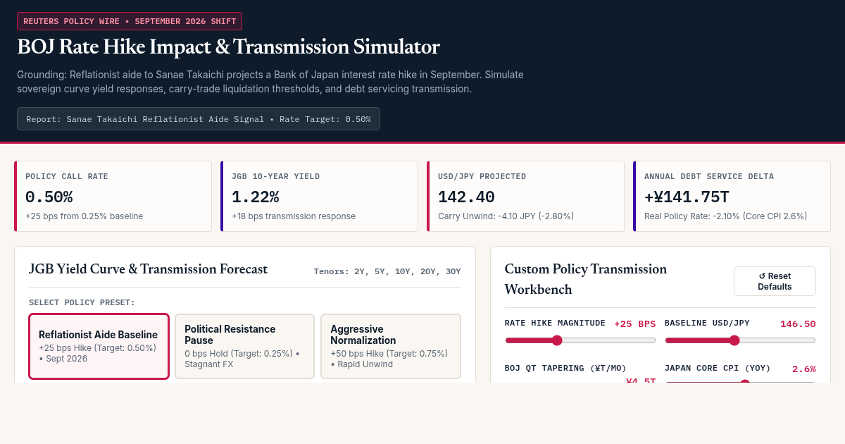 BOJ Rate Hike Impact & Transmission Simulator preview