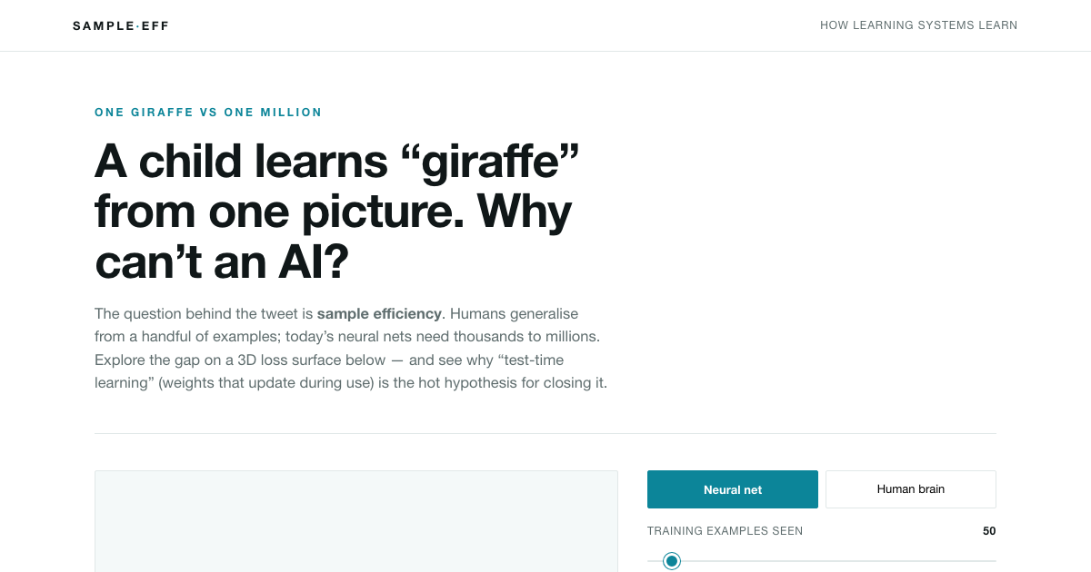Why Brains Learn From One Example, AIs Don't preview
