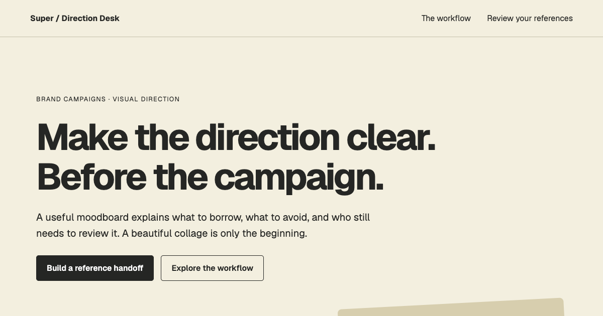 Shape the visual direction preview